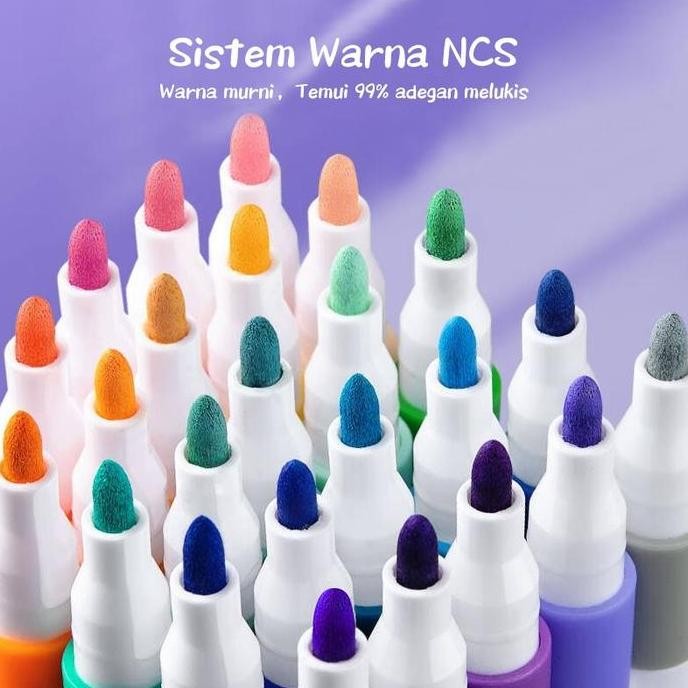 

[READY] Aimilo - Spidol Acrylic Marker Spidol Warna Warni 1 Set DIY Painting Akrilik Marker 48/60/80 Warna