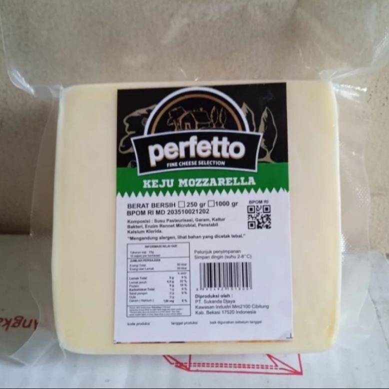 

Keju Mozzarella Perfetto 250gr Nugi