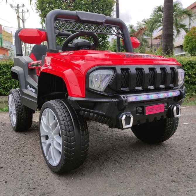 mobil mainan anak yang bisa dinaiki JEEP ARMY remote control