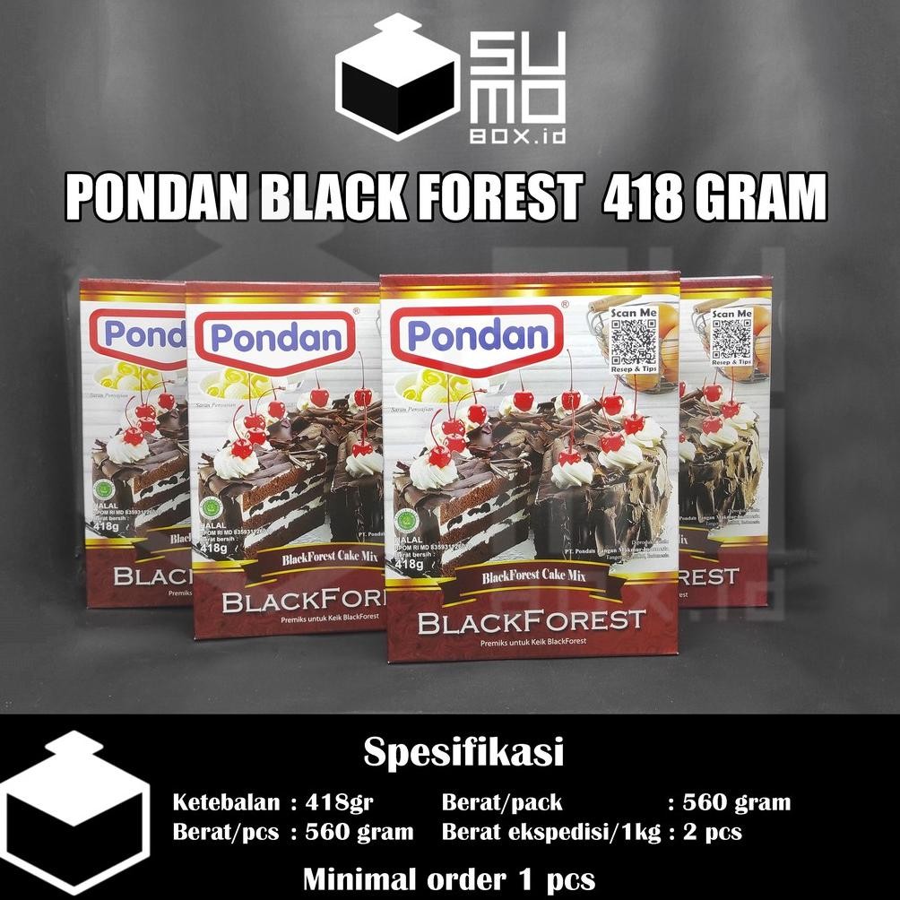 

Pondan Black Forest 418gram / Tepung Cake Bolu Instan Nugi