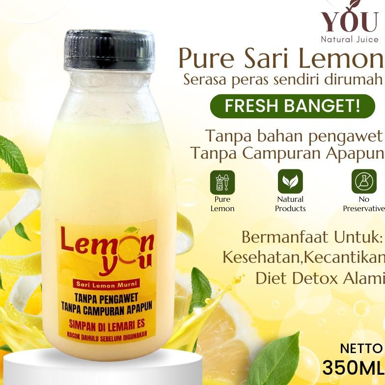 

YOU Sari Lemon 350ML Murni Alami 100% Tanpa Campuran Untuk Detoks Dan Diet Alami Nugi
