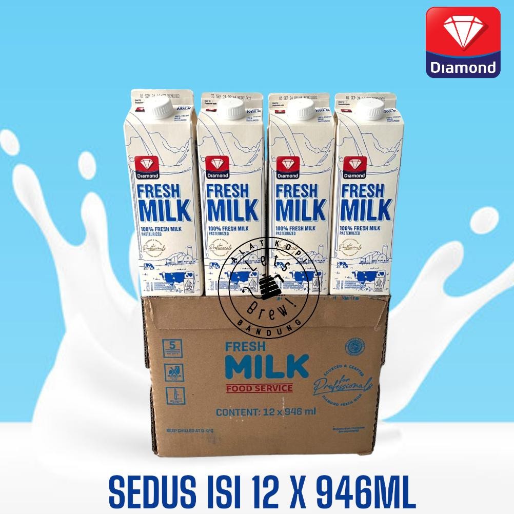 

Fresh Milk Diamond Plain 946ml Sekarton isi 12pcs Nugi