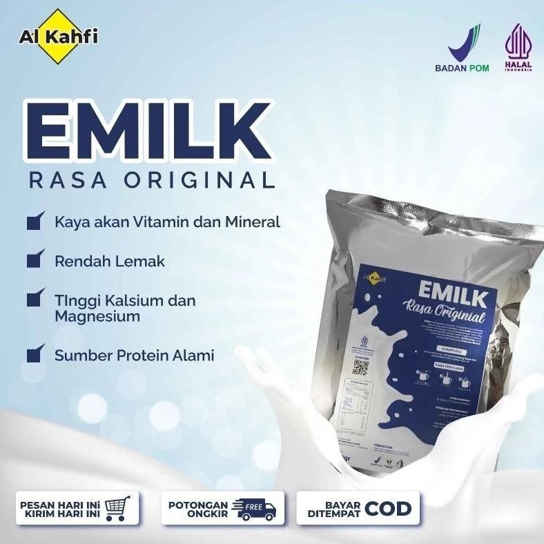 

EMILK Susu Kambing Etawa Bubuk Murah Aman Halal Nikmat Berkualitas Kemasan 500 Gram Rasa Original Nugi