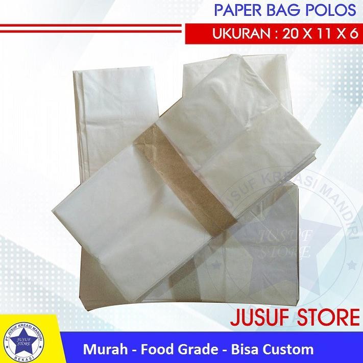 

Kantong | paperbag Lipat Dalam foodgrade isi 100 pcs Nugi