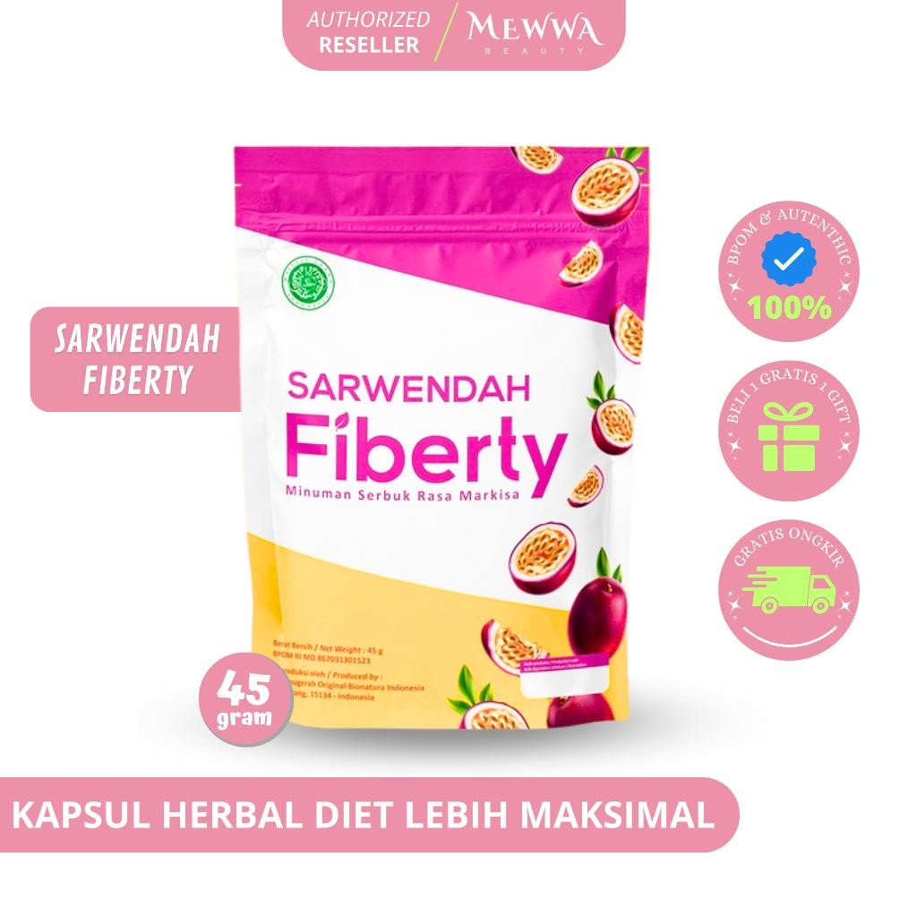 

[ FREE ONGKIR ] Sarwendah Juice Markisa Fiberty Detox Slim & Healt 45gr - Fiber Minuman Serat Original BPOM Nugi