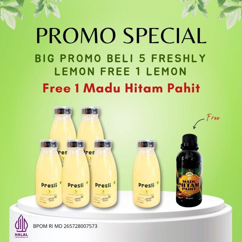 

BIG PROMO PRESLILEMON (6FL) BONUS 1 MADU HITAM PAHIT Nugi