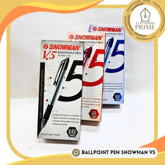 

Ballpoint Pen Snowman V5 0.7Mm ( Isi 12 Pcs )