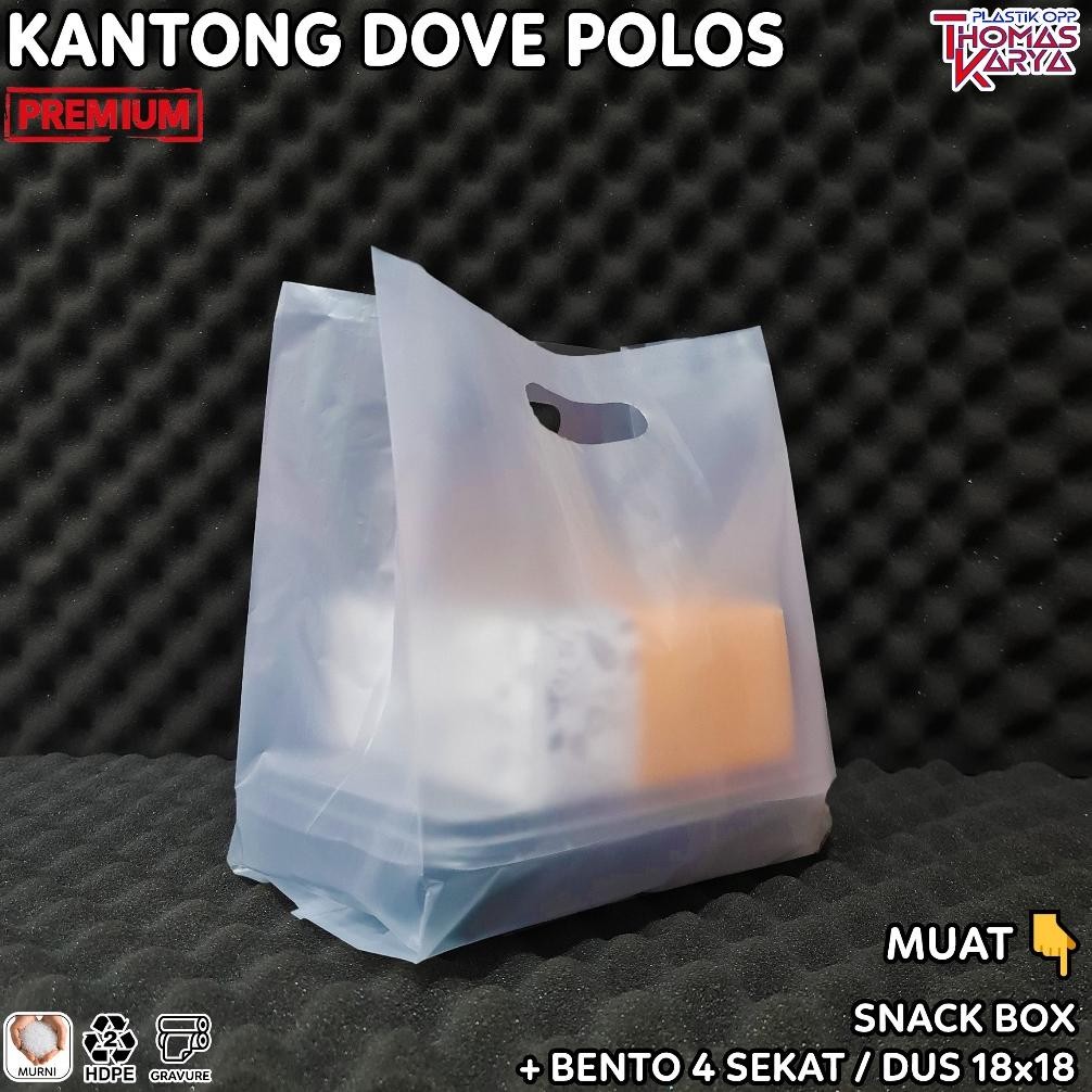 

Kantong Plastik Dove 25x35 Muat Mika Bento Sekat 4 + Snack Box 18x18 Isi 50 Lembar Nugi