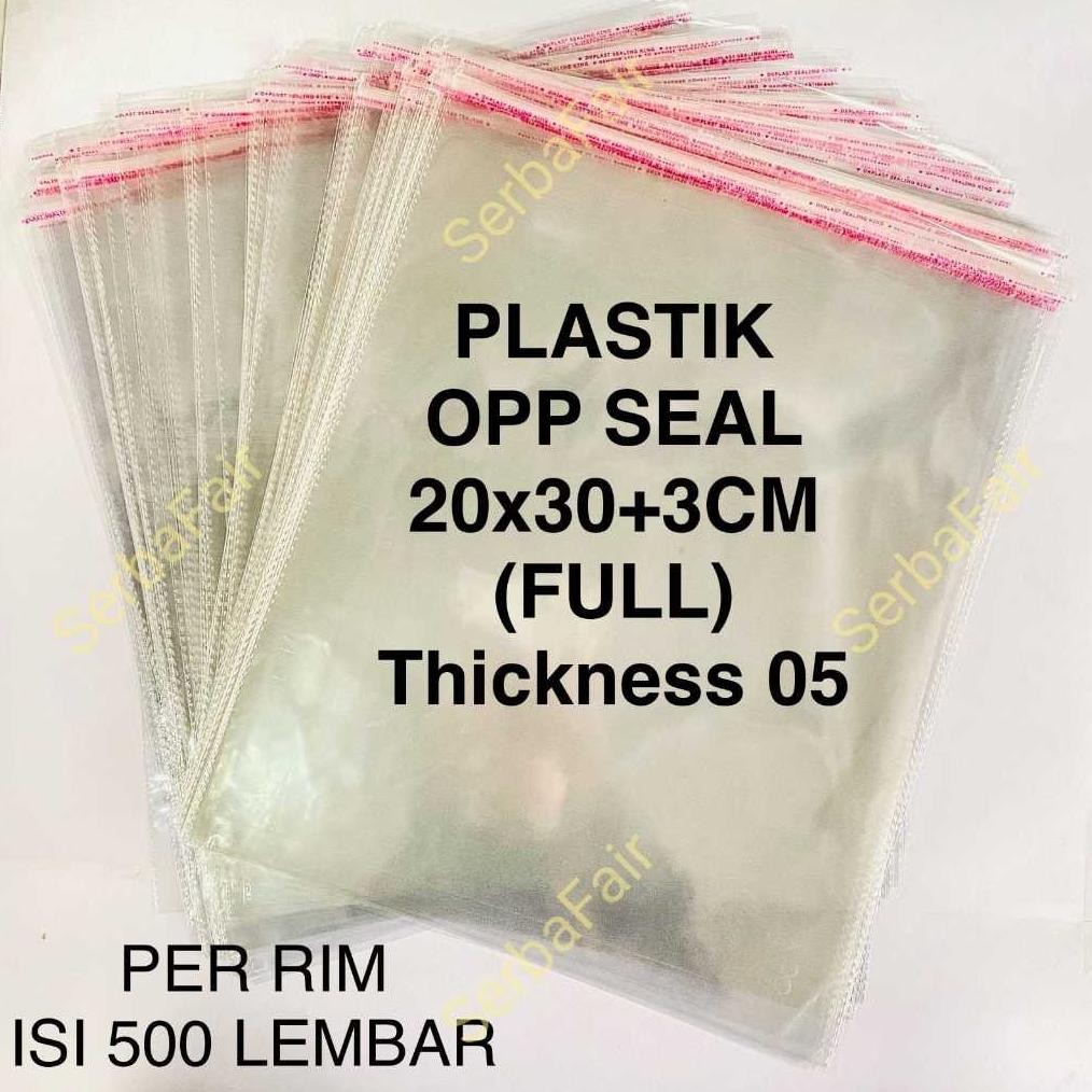 

Plastik OPP Seal / Lem 20x30+3CM 05 FULL / ISI 500 Lembar / VALUE TERBAIK Nugi