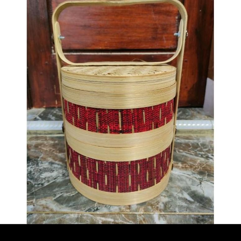 

rantang/hampers keranjang bambu anyaman padi Nugi