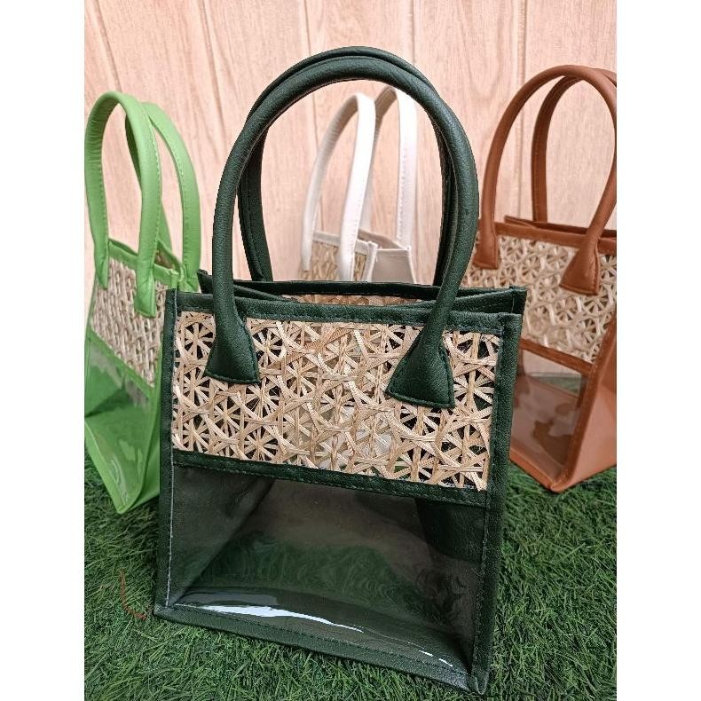 

(201520) Tas Hampers Mika Bambu Atas / Gift Kue Kering Toples Biggy 3 Toples / Tas Souvenir Parcel Idulfitri Lebaran Nugi