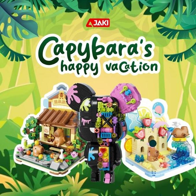 Brick / Lego Bear Magnetic Suction Body Capy Bara Anak Balok Capybara Mini Nano 3D Puzzle Brick Kapi