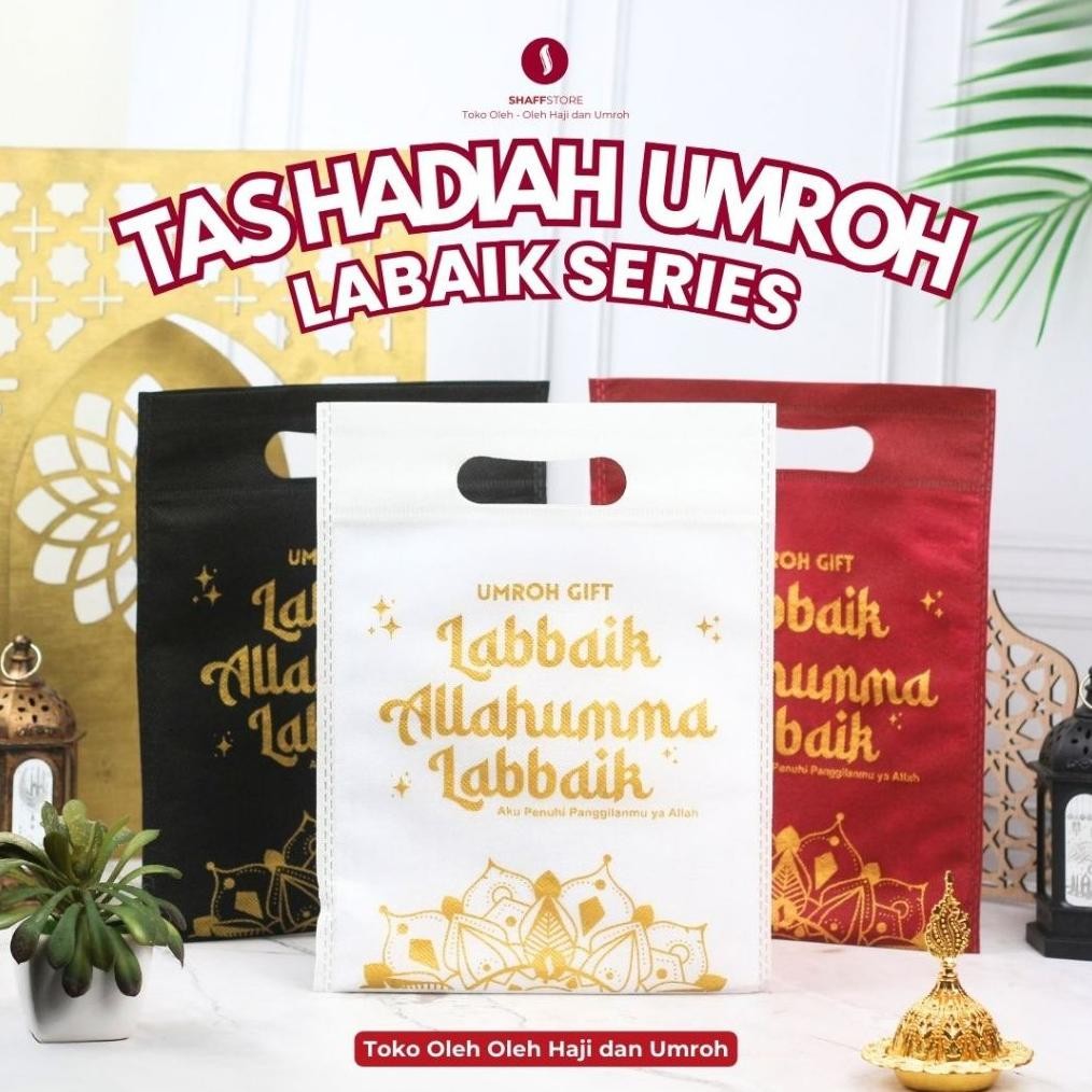 

Tas Hadiah Oleh-Oleh Umroh Souvenir Umroh 1 Pak Isi 100Pcs Nugi
