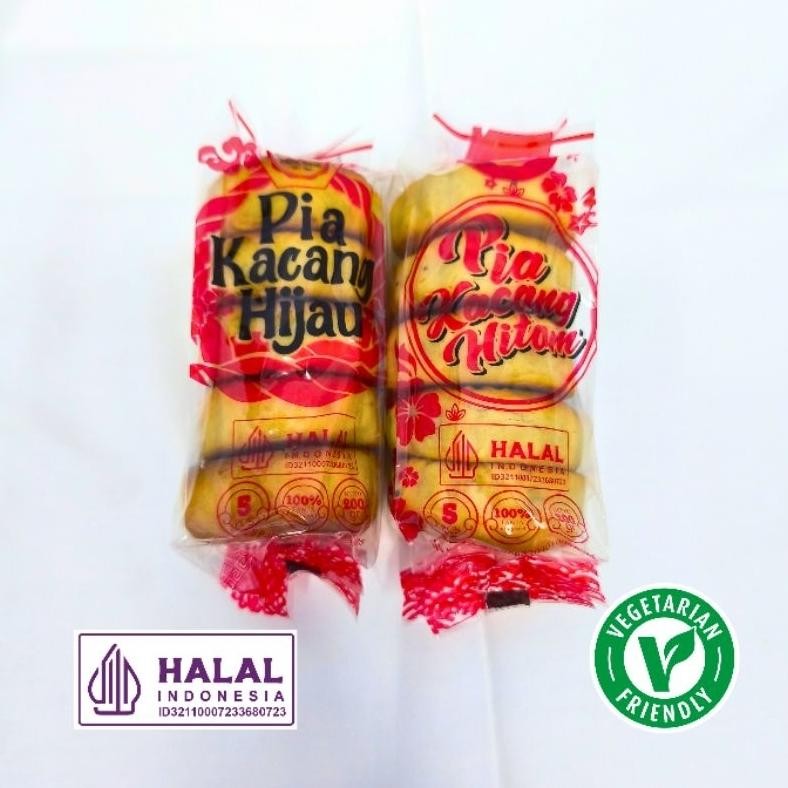 

PHING SIANG Paket Kue Pia Basah 2 Bungkus Rasa Kacang Hitam dan Kacang Hijau, Jajanan Cemilan Pia Jadul cocok untuk minum kopi atau Teh Nugi