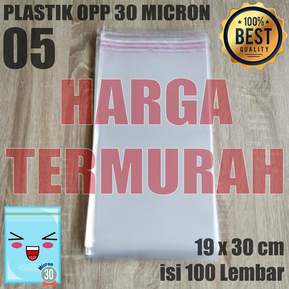 

PLASTIK OPP TEBAL 19 x 30 cm 30 Micron (0,5) PLASTIK KEMASAN ISI 100 PCS Nugi