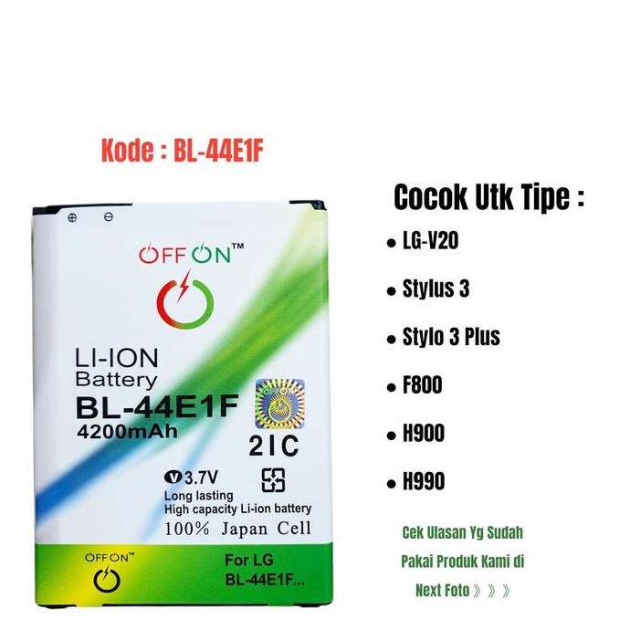 Baterai Double Power Lg V20 Stylus 3 Stylo 3 Plus Bl-44E1F F800 H900