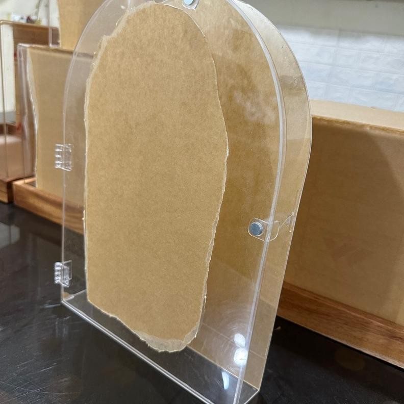 

box acrylic tutup sliding mahar bridesmaid serbaguna 35x25x5 Nugi