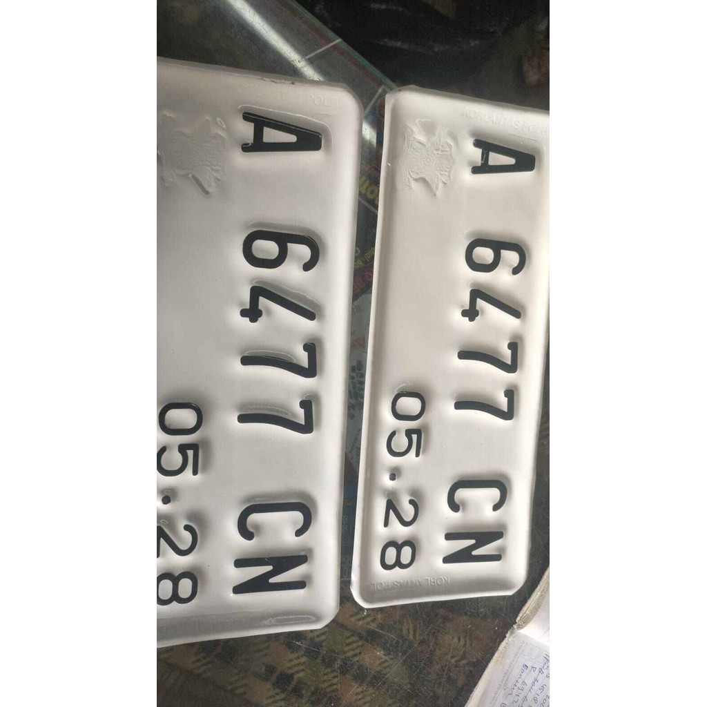 plat standar samsat berlogo korlantas polri 1pcs dan 2pcs