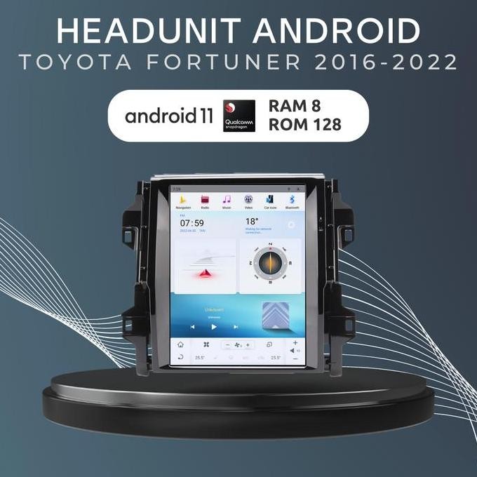 TERLARIS - Headunit Android Toyota New Fortuner VRZ - Model Tesla