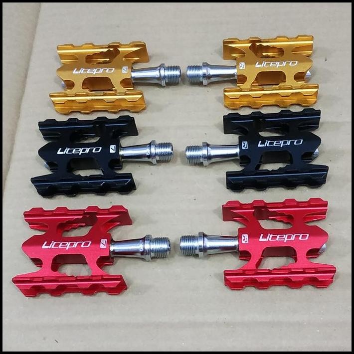 pedal seli bearing litepro merah hitam gold silver