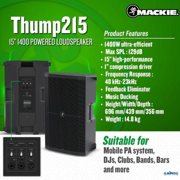 TERMURAH - Speaker Aktif Mackie Thump215/MACKIE THUMP 215/speaker mackie thump 215 Original