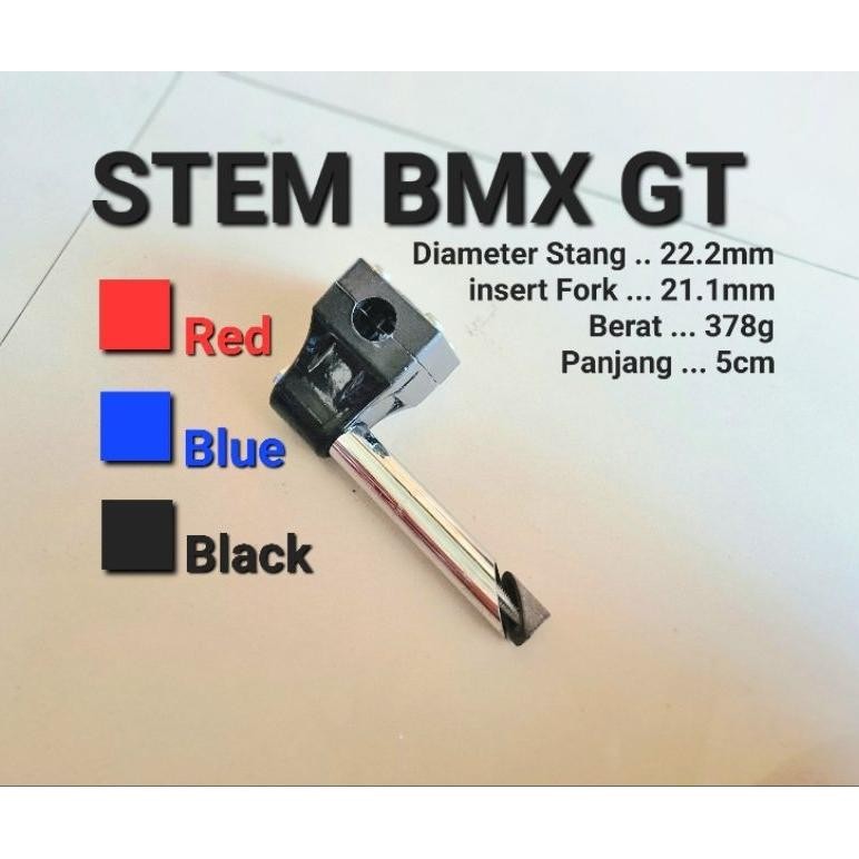 (( STEM BMX GT )) Tiang Stang Stem Sepeda BMX GT Model Hammer Untuk Fork Garpu Standar Stem BMX GT