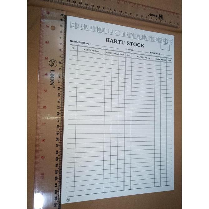 

Kartu Stock Stok Keluar Masuk Barang Uk Besar A4 Portrait Tegak Kertas Tebal Ready Stock