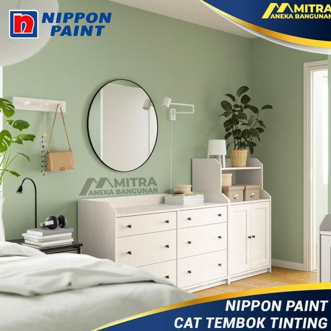 CAT TEMBOK  EKSTERIOR INTERIOR NIPPON PAINT WARNA SWEET ESCAPADE NP BGG 1759 T / SAGE GREEN