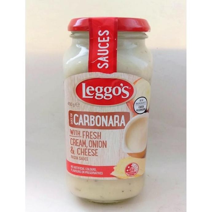 

LEGGOS CARBONARA WITH FRESH CREAM, ONION & CHEESE PASTA SAUCE 500 GR / HC
