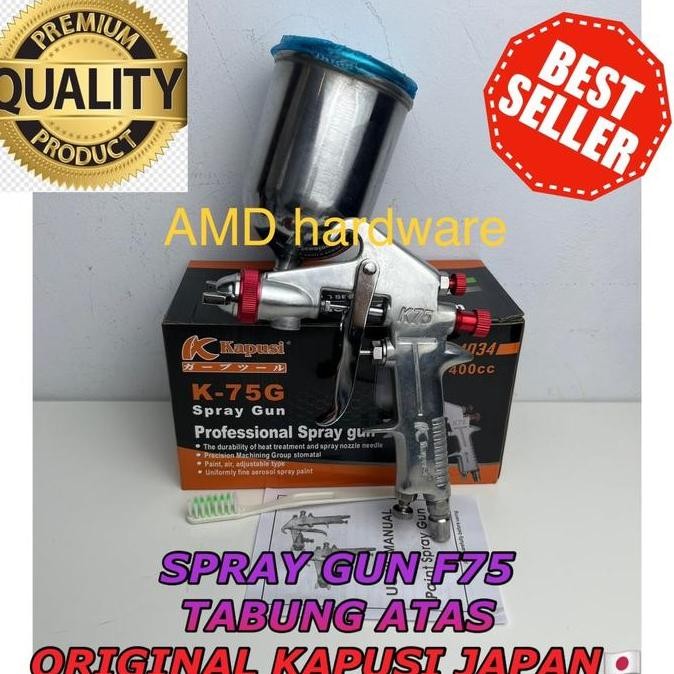 Spray Gun F75 tabung atas SPET Semprotan CAT F 75 Angin Kompresor Kapusi Original Japan