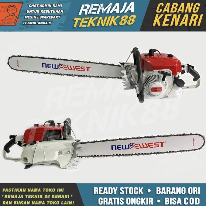 CHAINSAW NEW WEST 707 36 INCH / MESIN GERGAJI KAYU + BAR + RANTAI 36"