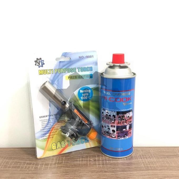 BLOW TORCH GAS TORCH . PAKET + 1 GAS HI COOK