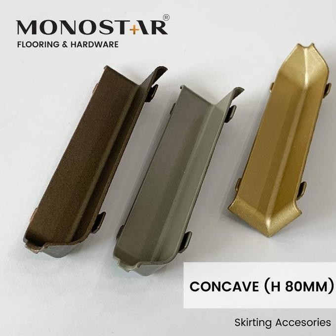 NEW AKSESORIS PLINT SKIRTING ALUMUNIUM AKSESORIS LIST LANTAI (H80MM)