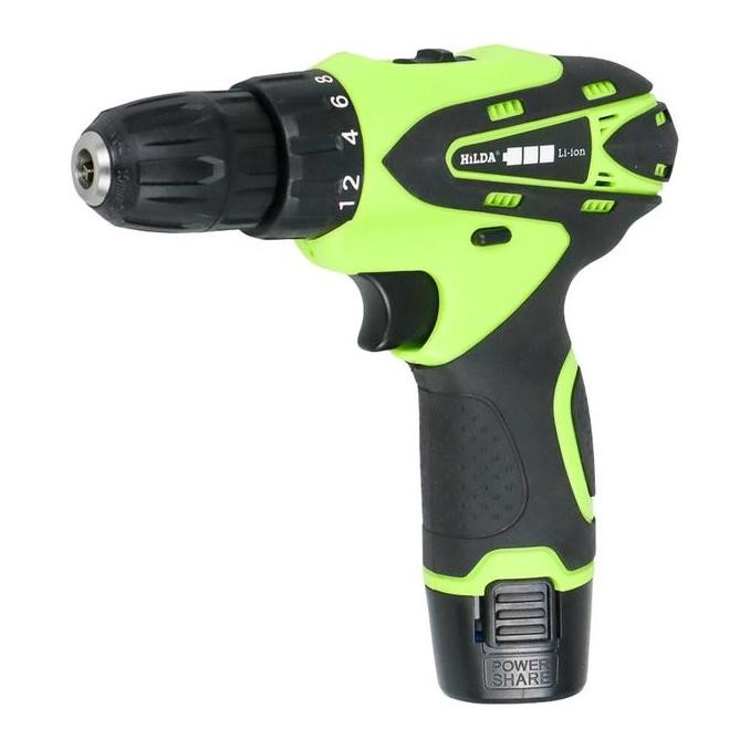 Hilda 12V Bor Listrik Baterai Lithium Bor Tangan Driver Cordless