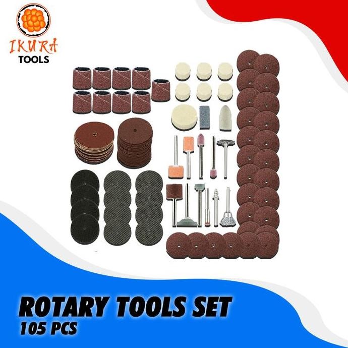 IKURA RTS202 Aksesoris Mini Grinder 105 Pcs - Mata Tuner Bor Potong