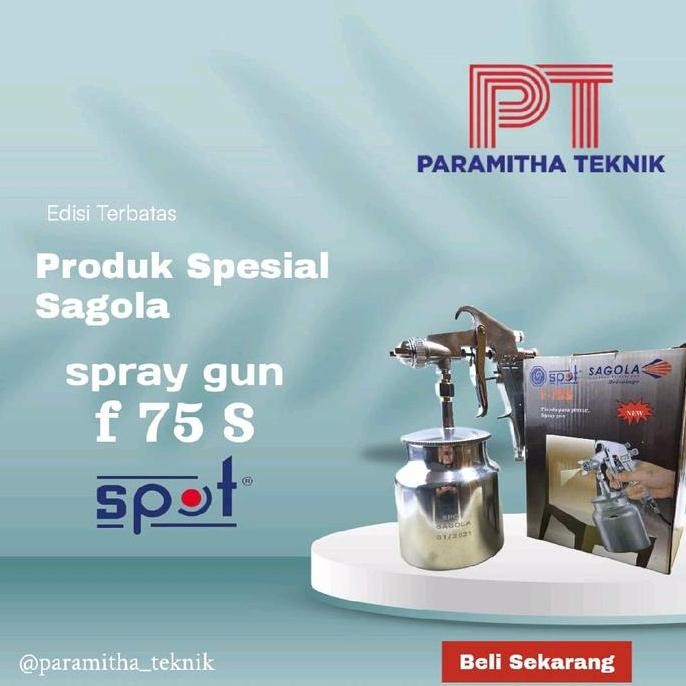Spraygun F75S tabung bawah / spray gun F75 S alat semprotan cat 750 ml high pressure sagola SPOT