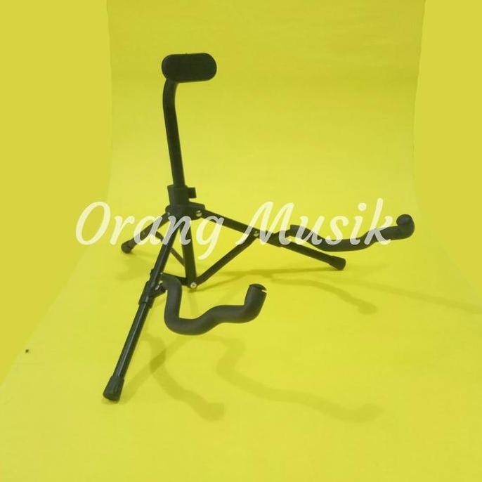 Original Stand Gitar Lipat PN + Softcase Dudukan Gitar Akustik Elektrik Bass Portable