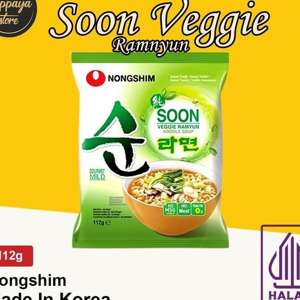 

Nongshim Soon Ramyun 112 Gram Halal Ramen Veggie Vegedari Korea
