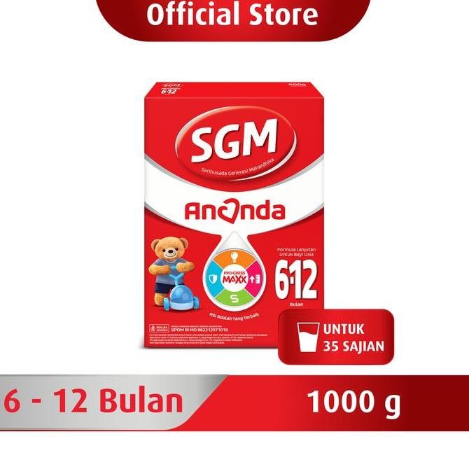 Baru SGM Ananda Susu Formula Bayi 6-12 Bulan 1000gr