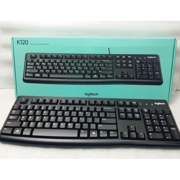 Logitech K120 Keyboard Kabel USB Keyboard Laptop PC Original Logitech