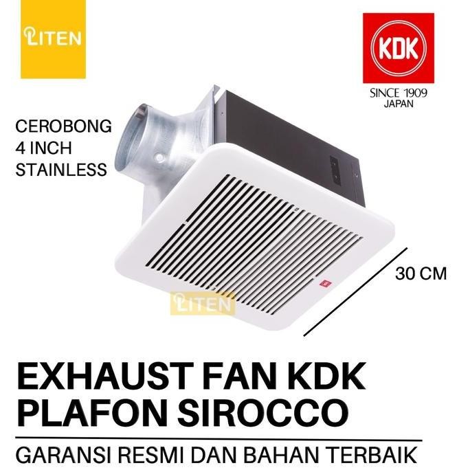 KDK 24CUH - Exhaust Fan Plafon Cerobong Stainless 4 inch / Kipas Hisap Plafon 12 Inch 12 / Heksos KD
