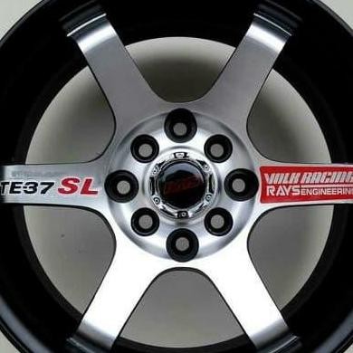 Murah Cutting Sticker/Stiker Te-37Sl & Volkracing Te37Sl Satu Paket (10Pcs)