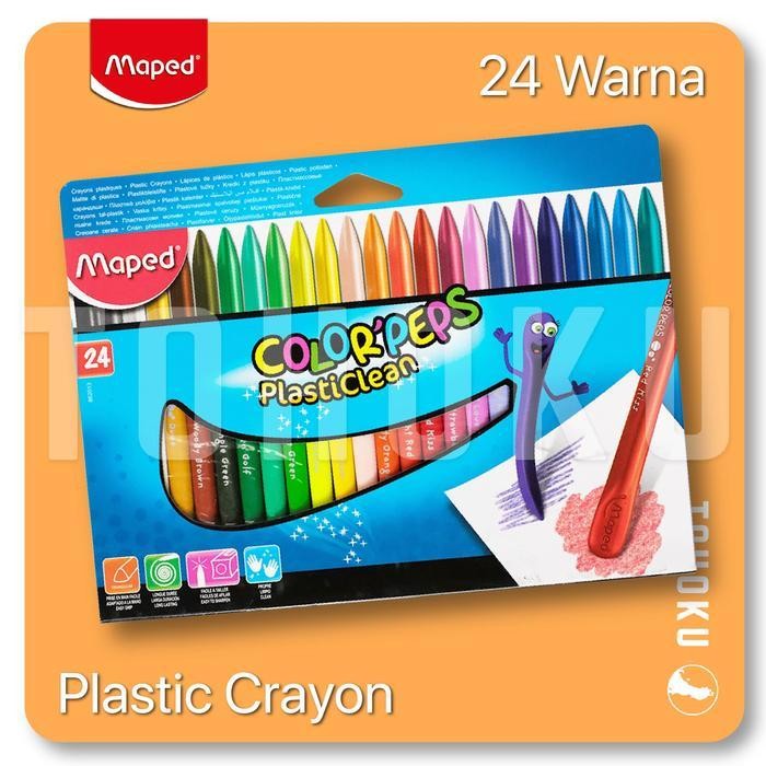 

Maped Plasticlean Crayon - Krayon Plastik Sekolah 36 Termurah Best Quality 100% Original