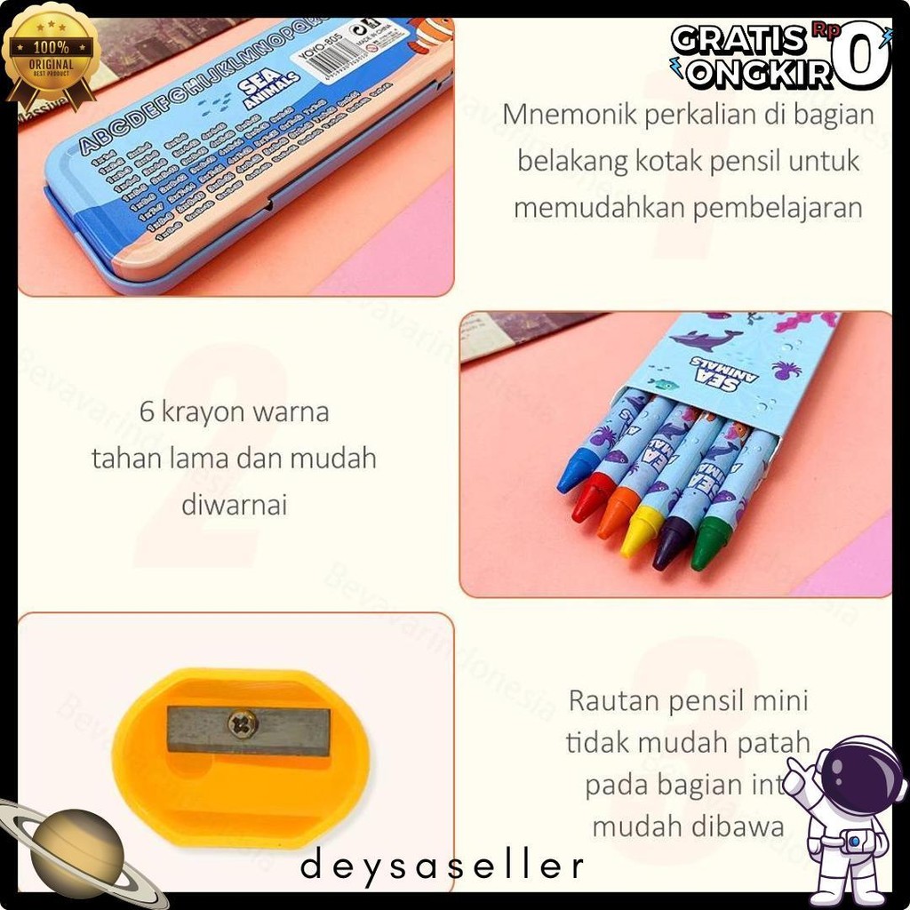 

Bevavar Alat Tulis Anak Set Tempat Pensil Lucu Untuk Hadiah Anak Stationery Terlengkap Dan Termurah
