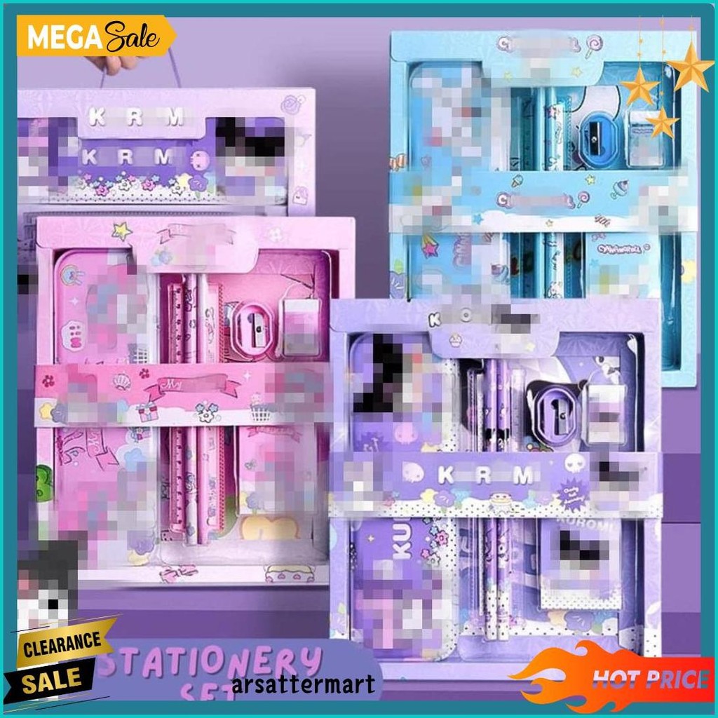 

[Atk] Stationery Set Paket Alat Tulis Anak Karakter Kartun Lucu Diskon