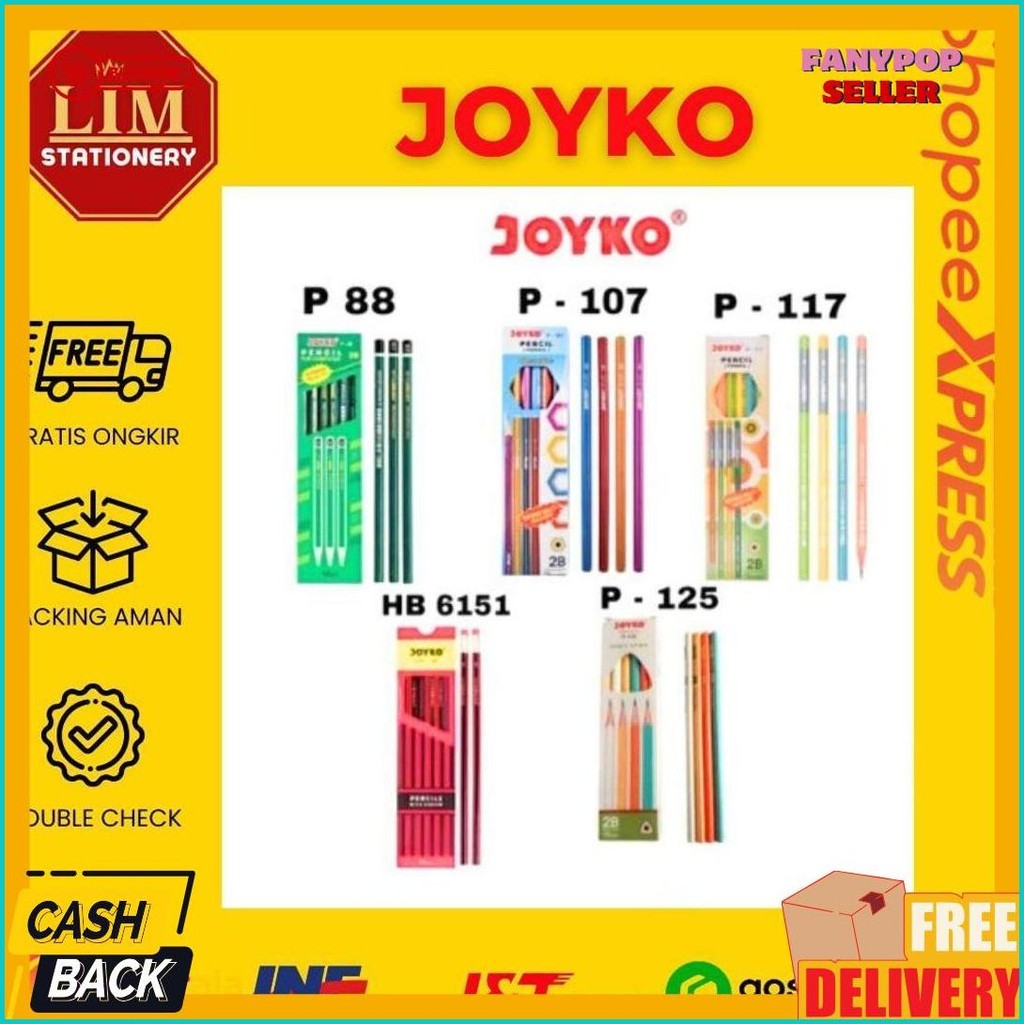 

Lengkap Pensil 2B Joyko 1Pak/12Pcs Garansi Lulus Uji Lab Diskon