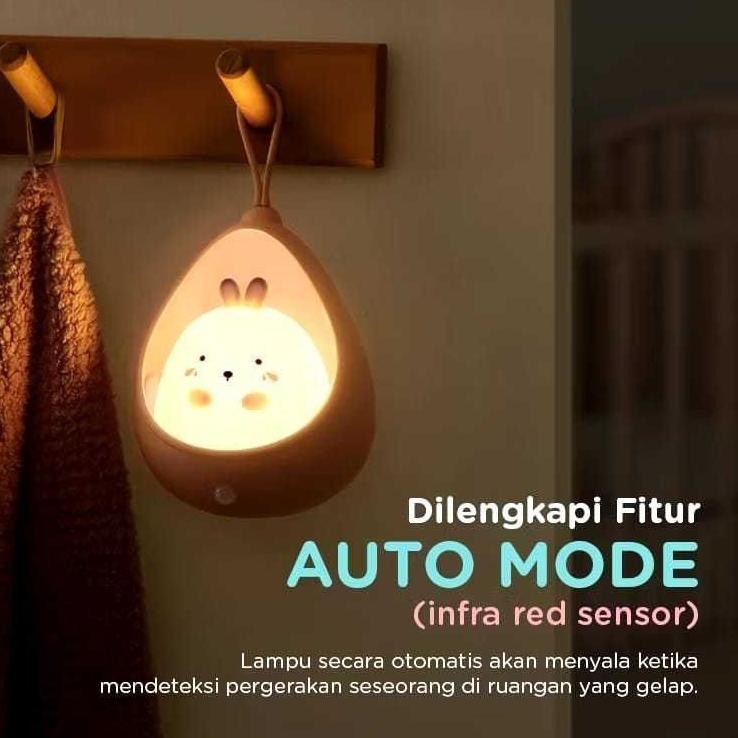 Lampu Gantung Bentuk Kelinci USB / Lampu Meja Belajar Pencahayaan / Lampu Tidur Lucu Dan Unik
