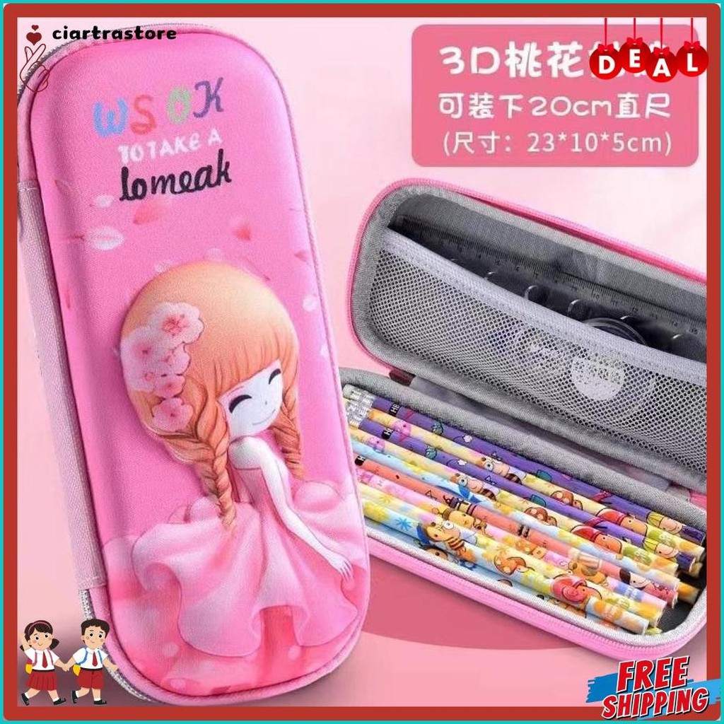 

Tempat Pensil / Kotak Pensil / Tempat Alat Tulis Lucu Gambar 3D Diskon Setengah Harga