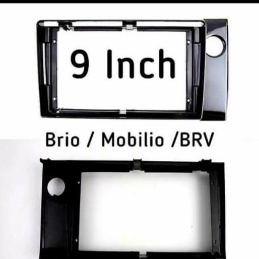 ready stock frame double din android 9 inch brio/mobilio/brv