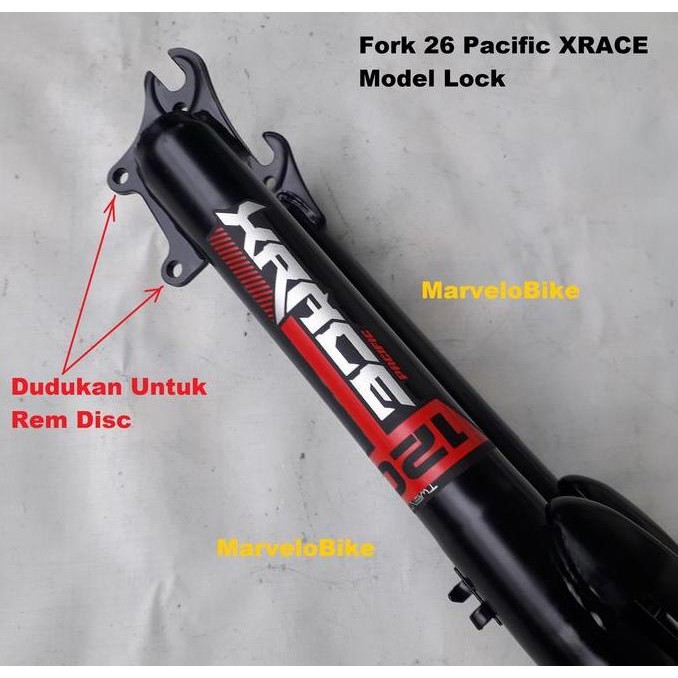 ready Fork Sepeda MTB 26 Pacific XRACE Suspensi Lock